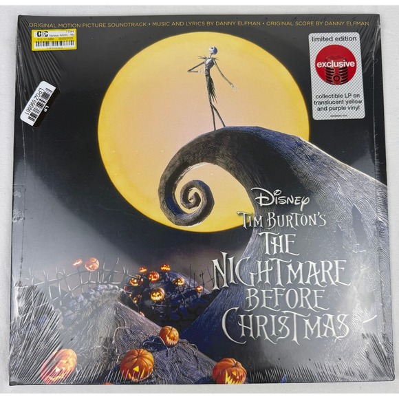 Disney Other - Nightmare Before Christmas Soundtrack Vinyl Record Translucent Limited Edition‎